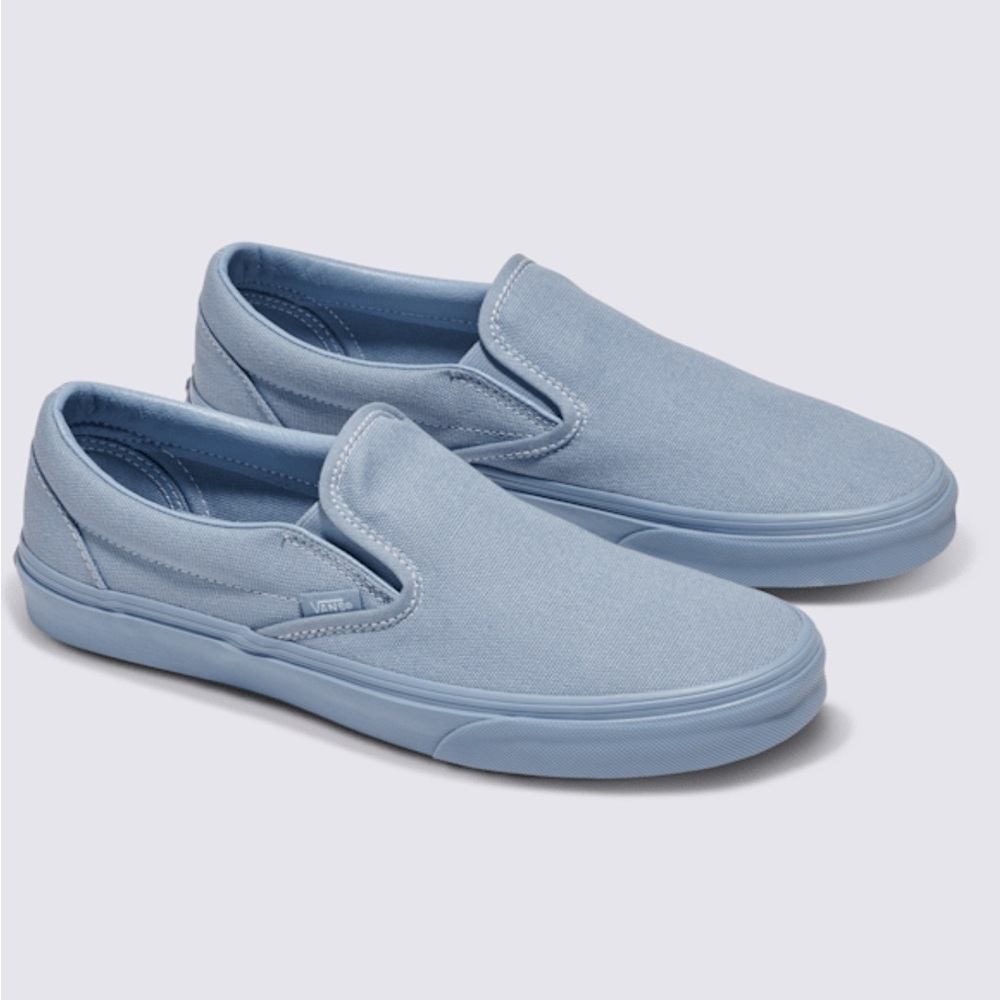 Vans Blue Slip-On Loafers with Elastic Panels